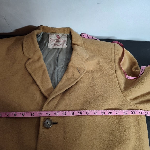 Vintage Kashlan Harry Shaffner and Marx Cashmere Wool Driving Coat saddle tan - Picture 11 of 13